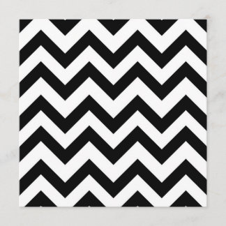 Black and white Chevron 50th birthday invitations