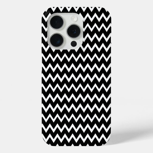 Black And White Chevron Case-Mate iPhone Case (Back)