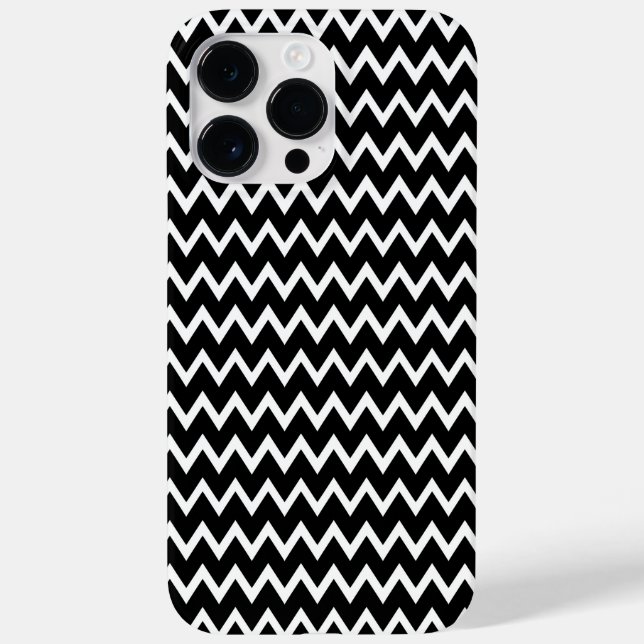 Black And White Chevron Case-Mate iPhone Case (Back)