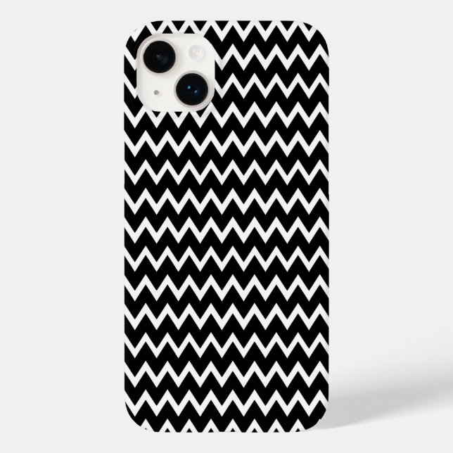 Black And White Chevron Case-Mate iPhone Case (Back)