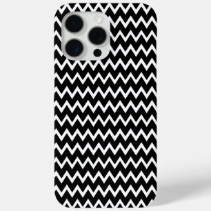 Black And White Chevron iPhone 15 Pro Max Case