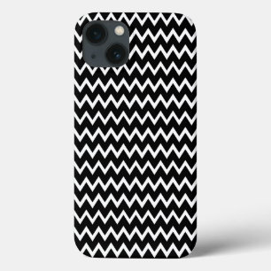 Black And White Chevron iPhone 13 Case