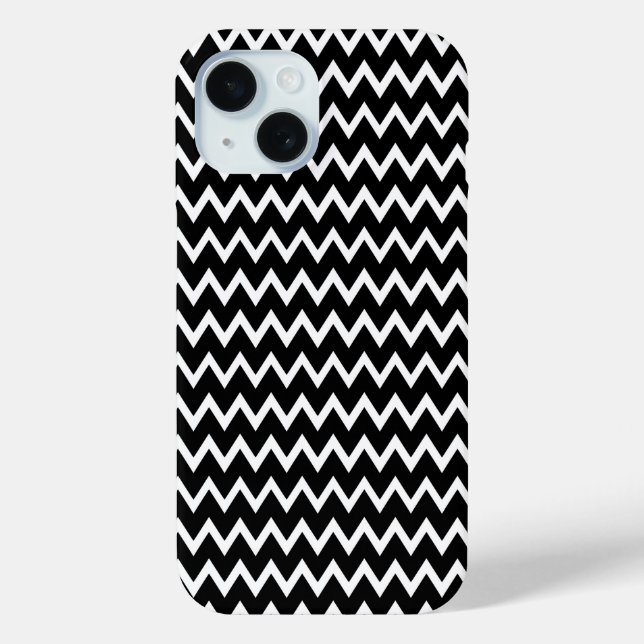 Black And White Chevron Case-Mate iPhone Case (Back)
