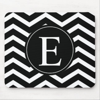 Black and White Chevron Custom Mouse Mat