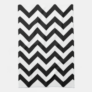 Black and white chevron kitchen towel