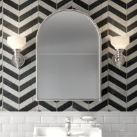 Black and White Chevron Marble Pattern