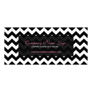 Black And White Chevron Pattern 2 Rack Card