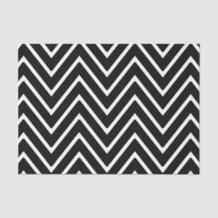 Black and White Chevron Pattern 2 Tissue Paper
