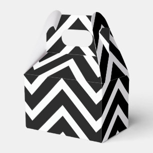 Black And White Chevron Pattern Favour Box