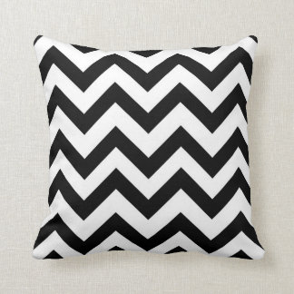 Black and white chevron pillow