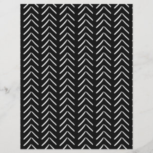 Black and White Chevron Scrapbook Paper
