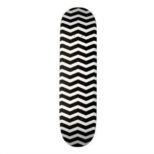 Black and White Chevron Skateboard