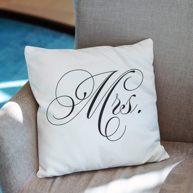 Black and White Chevron Stripes Mrs Cushion (Creator Uploaded)