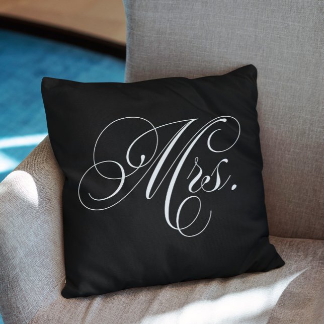 Black and White Chevron Stripes Mrs Cushion (Creator Uploaded)