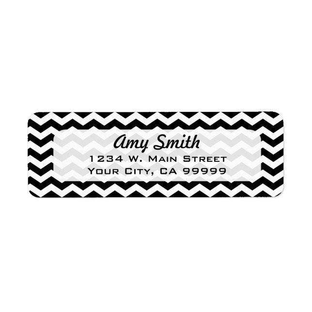 Black and White Chevron Stripes Pattern (Front)