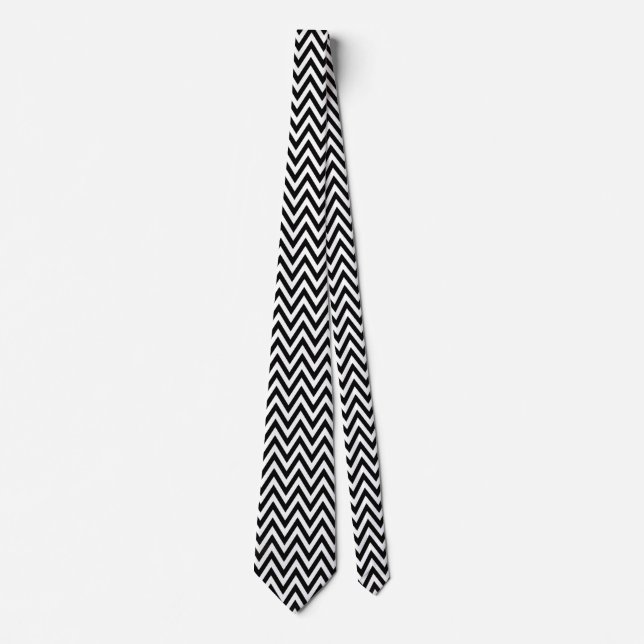 black and White Chevron TIE (Front)
