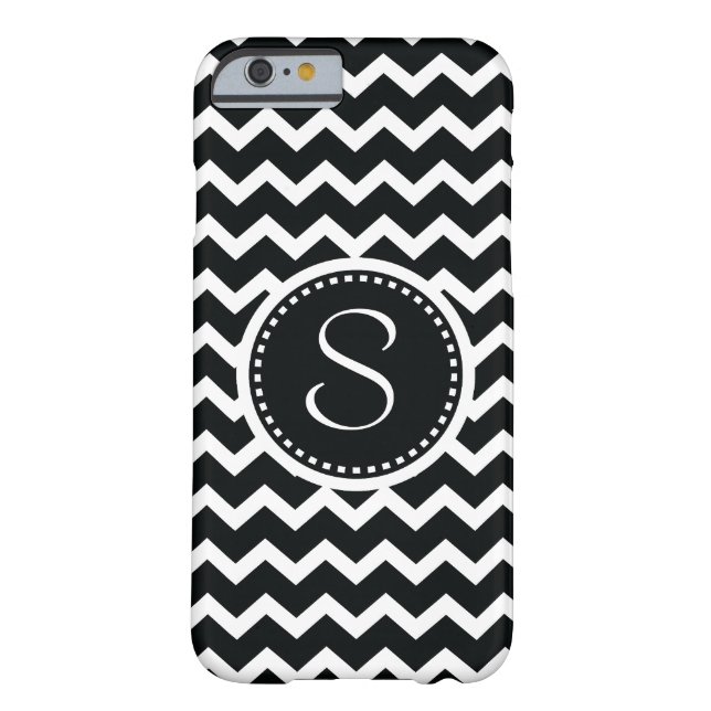 Black and White Chevron Zig Zag Retro Elegance Case-Mate iPhone Case (Back)