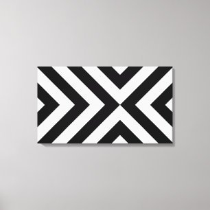Black and White Chevrons Canvas Print