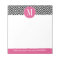 Black and White Chevrons Custom Pink Monogram