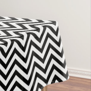 Black and White Chevrons Tablecloth