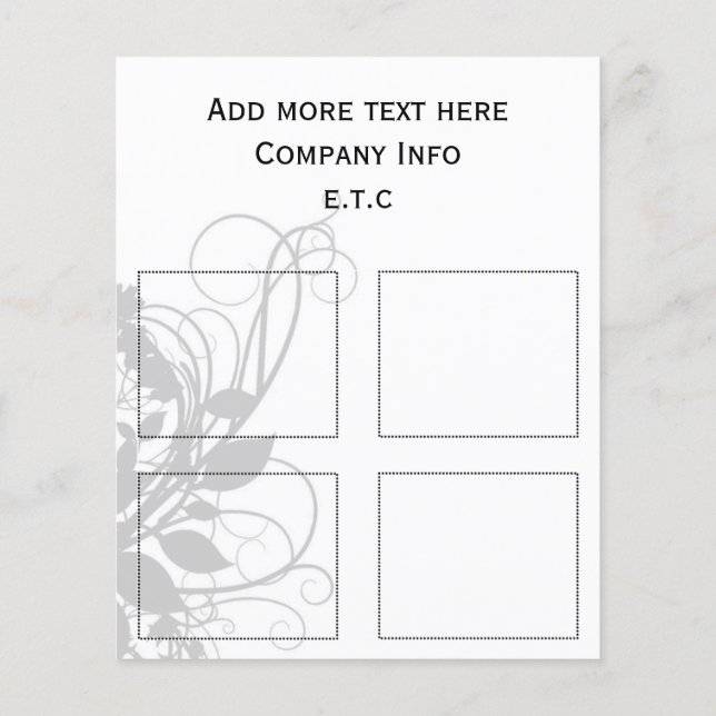 black and white Chic Business coupons Flyer (Back)