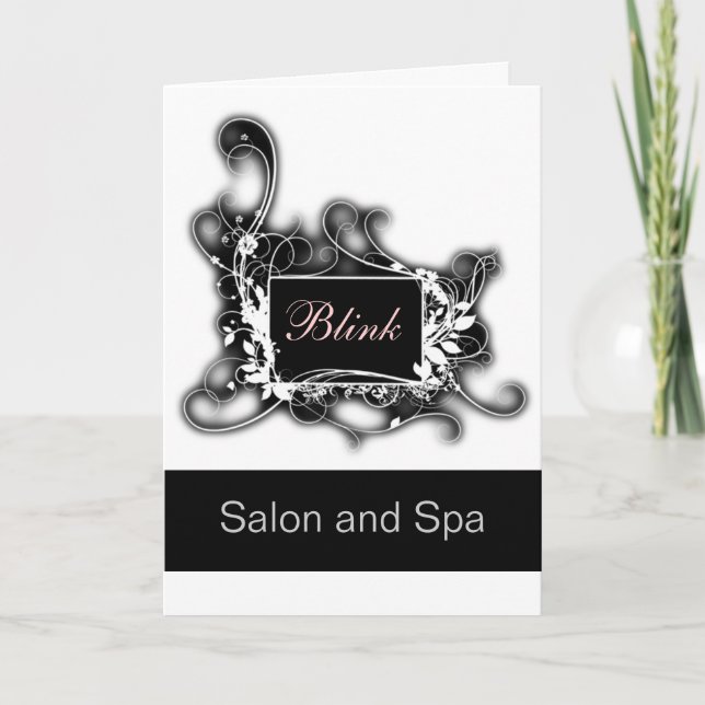 black and white Chic Business Thank You Cards (Front)