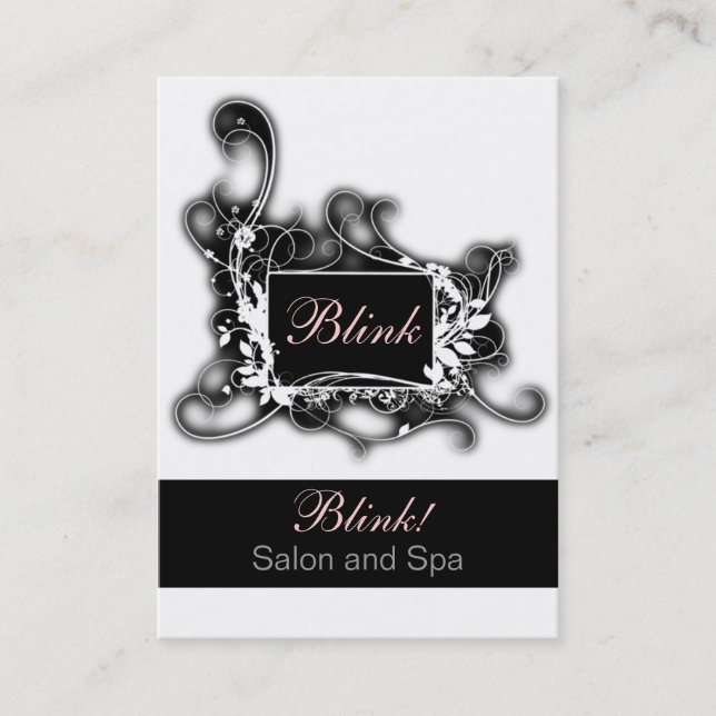 black and white Chic Gift Certificates (Front)