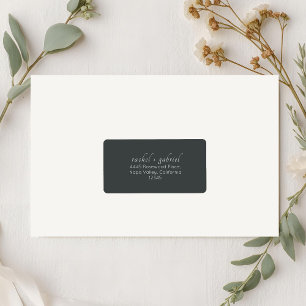 Black and White Chic Return Address Label