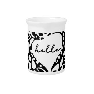 Black and White Chic Simple Pitcher
