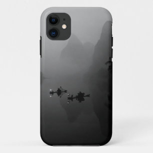 Black and white, China, Li River, Fisherman on iPhone 11 Case