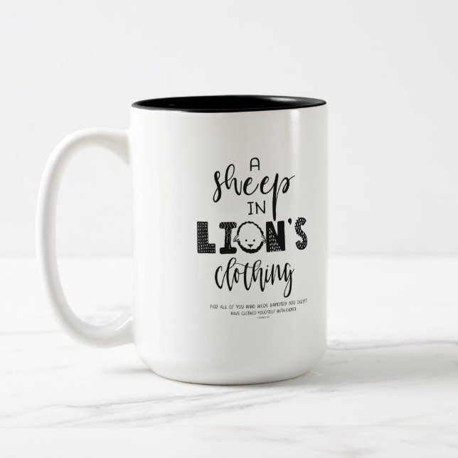 Black and White Christian Themed Mug (Left)