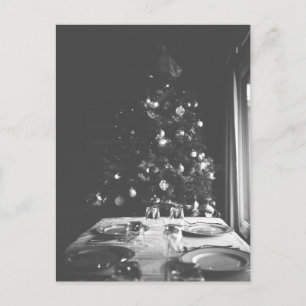 Black and White Christmas Postcard