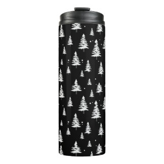 Black and White Christmas Thermal Tumbler