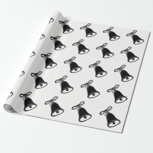 Black and white christmas wrapping paper