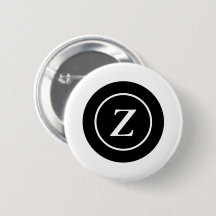 Black and white circle custom initial
