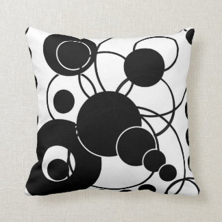Black and White Circles Cushion