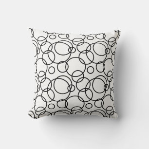 Black And White Circles Cushion