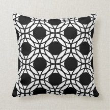 Black and White Circles Geometric Pattern