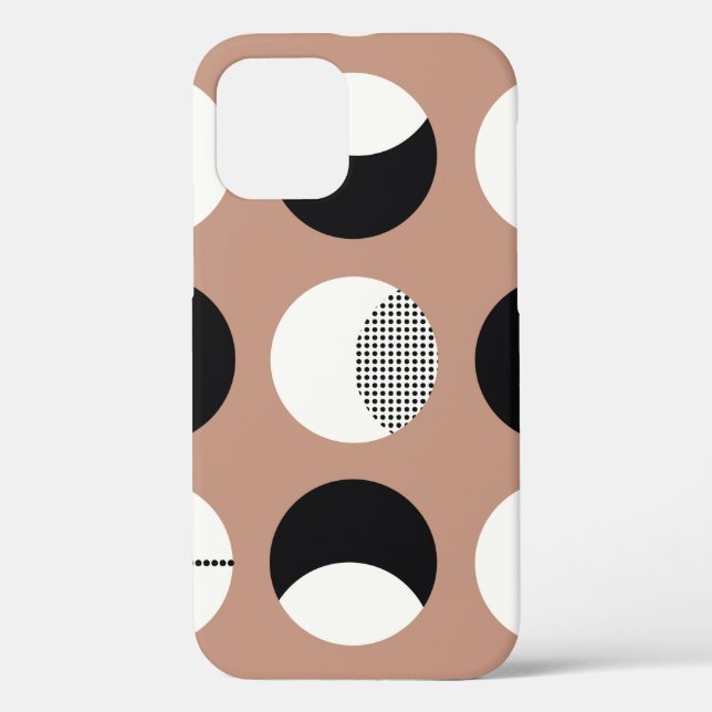 Black and white circles seamless pattern Case-Mate iPhone case (Back)