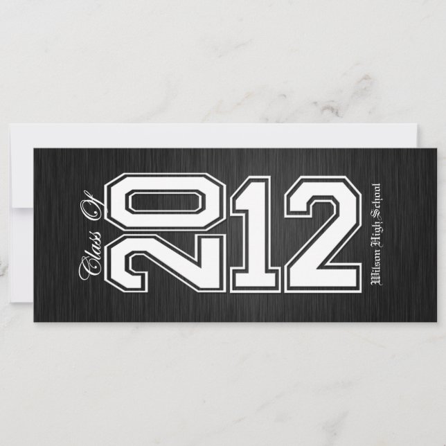 Black and White Class of 2012 Graduation Invites (Front)