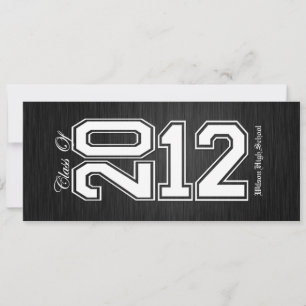 Black and White Class of 2012 Graduation Invites