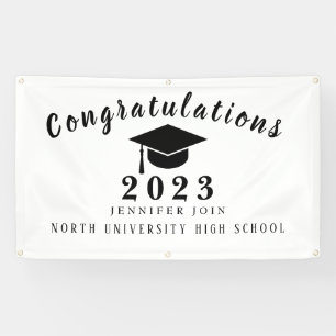 Black And White Class Of 2023 Graduation Banner