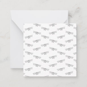 Black and White Classic Aeroplanes Pattern Planes Card