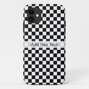 Black and White Classic Checkerboard by STaylor iPhone 11 Case