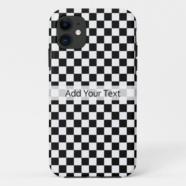 Black and White Classic Checkerboard by STaylor Case-Mate iPhone Case (Back)