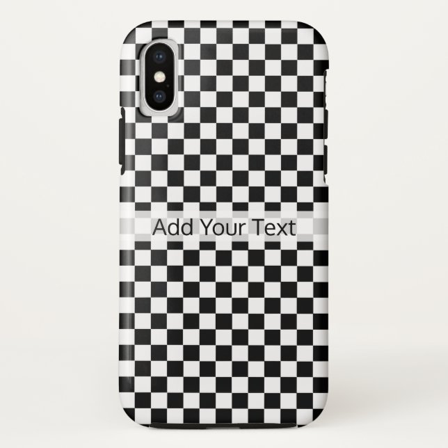 Black and White Classic Chequerboard by STaylor Case-Mate iPhone Case (Back)