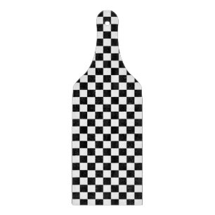 Black and White Classic Chequerboard by STaylor Cutting Board