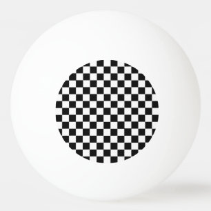 Black and White Classic Chequerboard by STaylor Ping Pong Ball