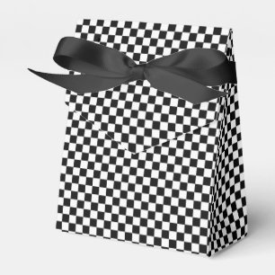Black And White Classic Chequerboard Favour Box