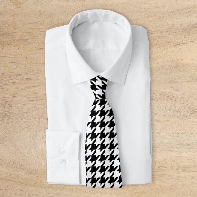 Black and White Classic Houndstooth Tie (Creator Uploaded)